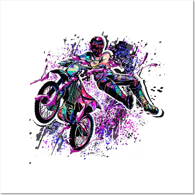 Motocross - MX - Moto cross Wall Art by BabyYodaSticker